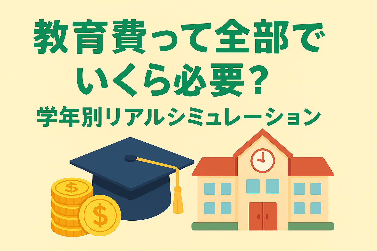 【保存版】教育費って全部でいくら必要？学年別リアルシミュレーション