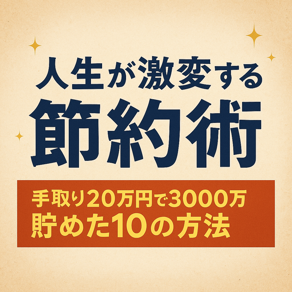 【家族3人・リアル実践例】人生が激変する節約術|手取り20万円で3000万貯めた10の方法と記載